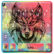 Galaxy Drawing Wolf Keyboard Theme  Icon