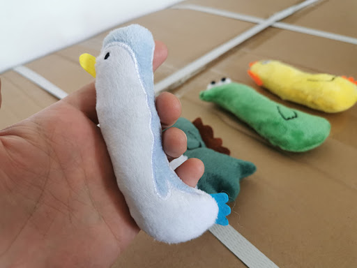 Title 9, Bite-resistant pet plush cat toy with catnip. P...