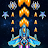 Galaxy sky shooting icon