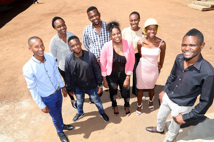 Steven Molapisi,Thato Seale,Ofentse Molebatsi,Kgalalelo Mokgalipi, Khanyisile Ndlovu,Karabo Mabelane,Nkele Morake and Amogelang Steyn at the Acadia Academy School Saturday School in Letlhabile.