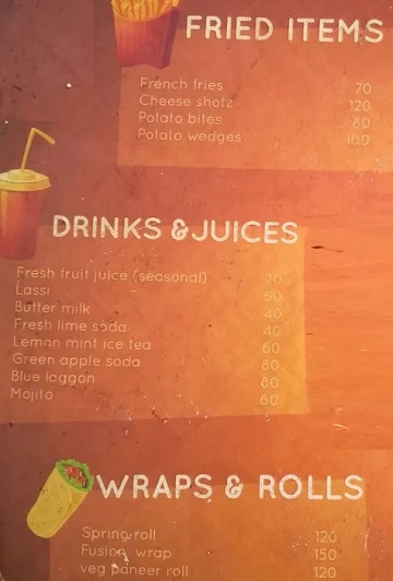 Ice & Spice menu 