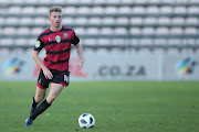 Jesse Donn of Ubuntu Cape Town FC during Extra time of the Nedbank Cup, Quarter Final match between Ubuntu Cape Town and Free State Stars at Athlone Stadium on March 31, 2018 in Cape Town, South Africa. 