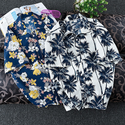 Title 1, Surf Quick-Drying Short-Sleeved Floral Shirt
