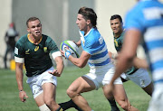 South Africa Flyhalf Curwin Bosch (L) in action during a World Rugby Under-20 Championship match against Argentina in Tbilisi, Goergia, on Thursday 8 June 2017.