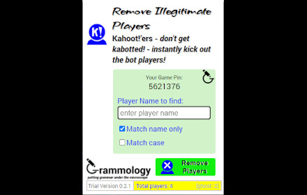 Kahoot - Remove Illegitimate Players v0.2.1 Preview image 0