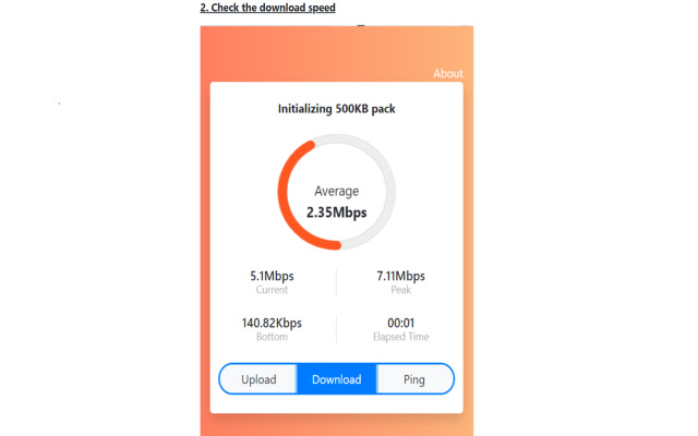 Internet Speed Test chrome extension