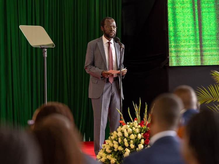 Kisumu Governor Anyang' Nyong'o speaks during the launch of Kenya Urban Support Programme (KUPS2) at Statehouse, Nairobi on May 7, 2024