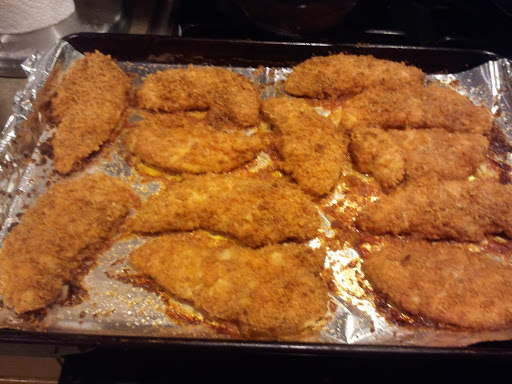 Crispy Crunchy Chicken Strips w/Panko Bread Crumbs.