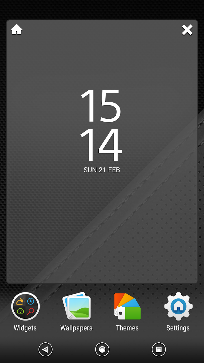 Leather Gray Tex Xperien Theme Screen 3