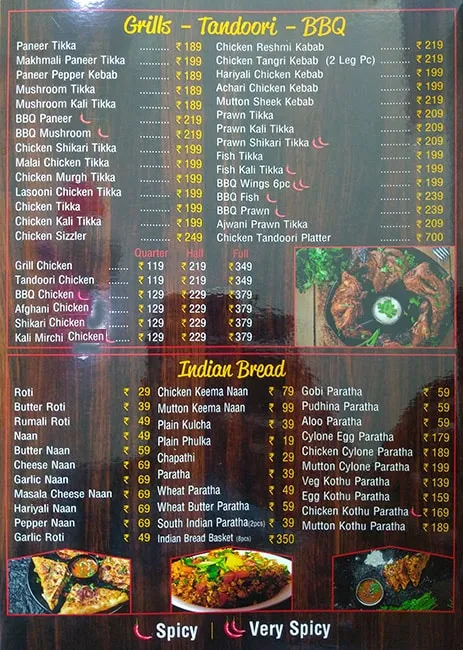 Spicy Eats menu 