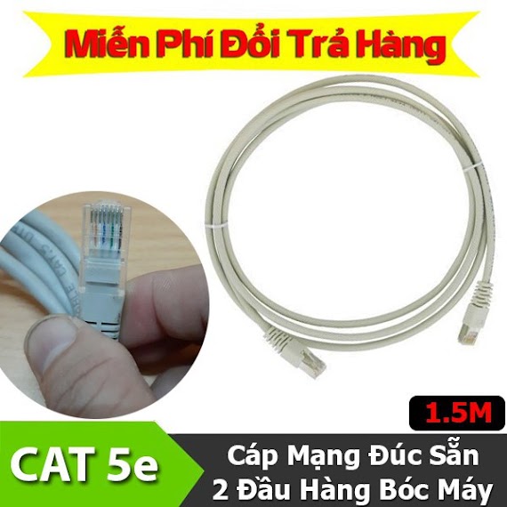 Dây Cáp Mạng Đúc Sẵn 2 Đầu 1.5M - Hàng Đúc Sẵn Zin Bóc Máy