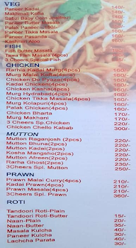 Three Cheers Restaurant menu 4