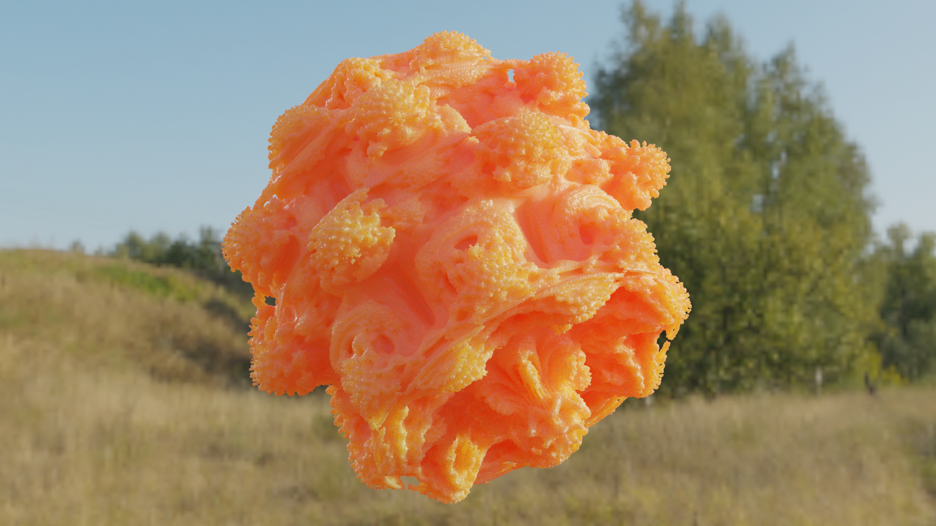 Mandelbulb Mesh rendering in Blender with SSS