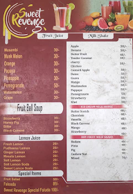 Sweet Revenge Bake 'N' Cafe menu 1