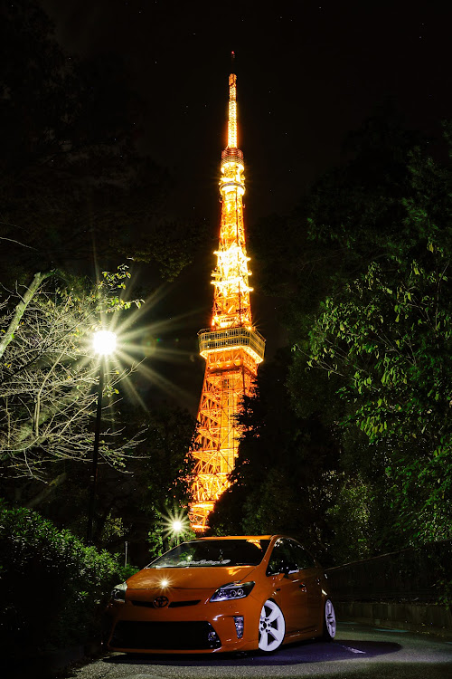 プリウスの東京タワーと愛車・都内某所・オレンジプリウス・puriten factory@・楽しかった夜の撮影に関するカスタム事例の投稿画像3枚目