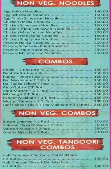 Uttam Da Dhaba menu 