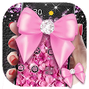 App herunterladen Pink Glitter Diamond Bowknot Theme Installieren Sie Neueste APK Downloader