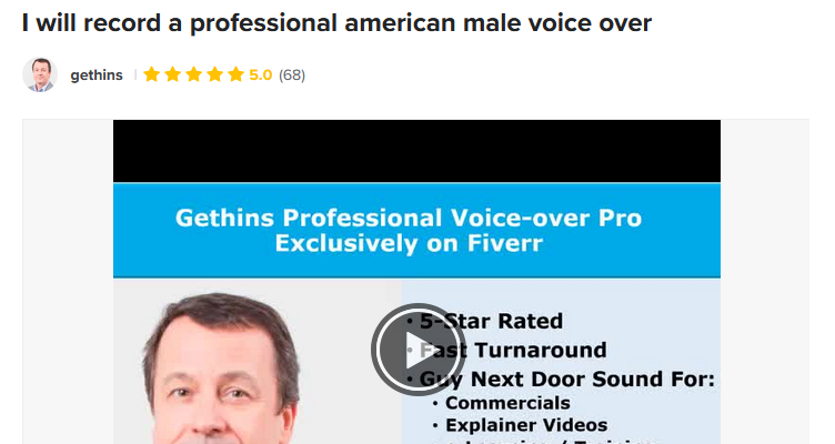 Fiverr voiceover artists to hire for professional voice recording