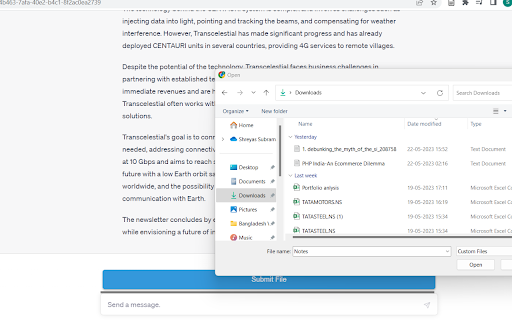 ChatGPT File Uploader