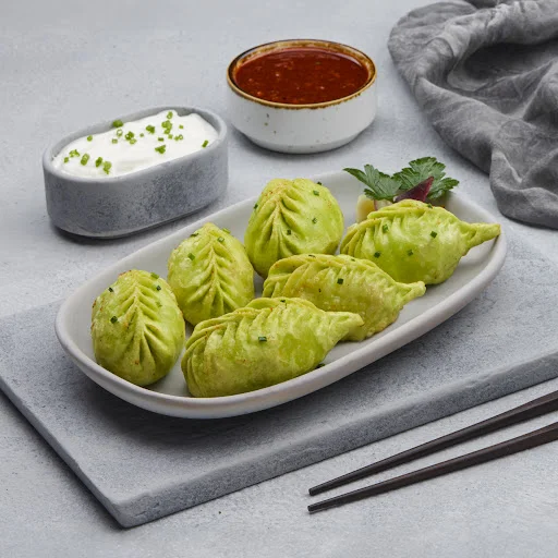 Fried Veg Darjeeling Momos With Momo Chutney