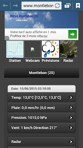 Météo Montlebon 25