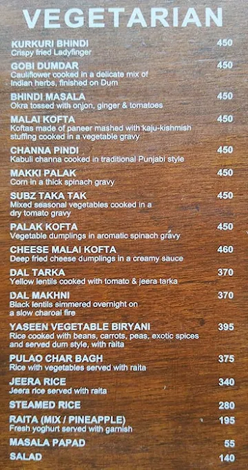 Zaffran menu 