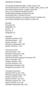 Arabian Cafe menu 2