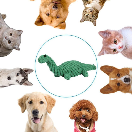 Title 6, Interactive Dog Rope Toy Set Animal Design Dura...