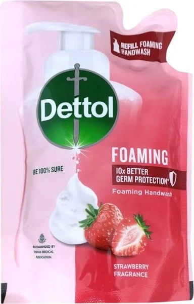 Dettol Strawberry Foaming Hand Wash Refill Pouch - 200ml