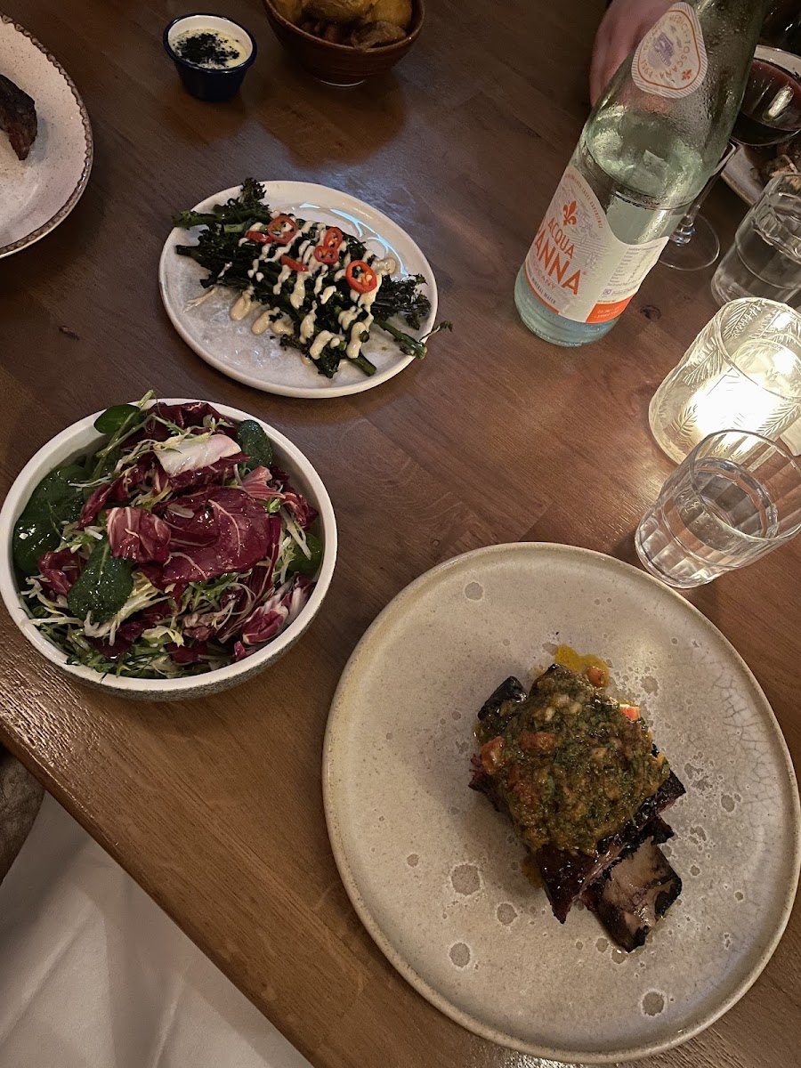 Shortribs with Chimichurri and Side Salad