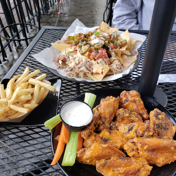 Pork nachos and fries- both were awesome!