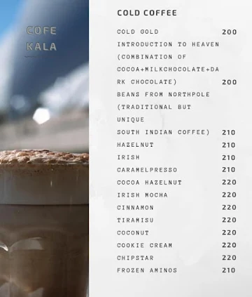 Cofe Kala menu 