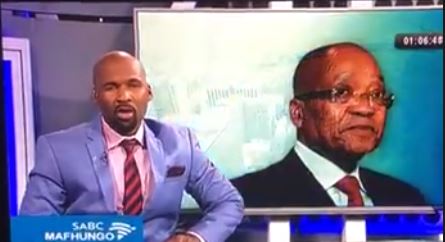 A SABC newsreader referred to Zuma as Jacob Ramaphosa.