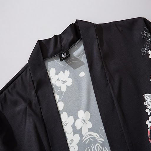 Title 2, 3/4 sleeve printed shirt jacket