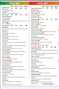 Pizza 360 Degree menu 1