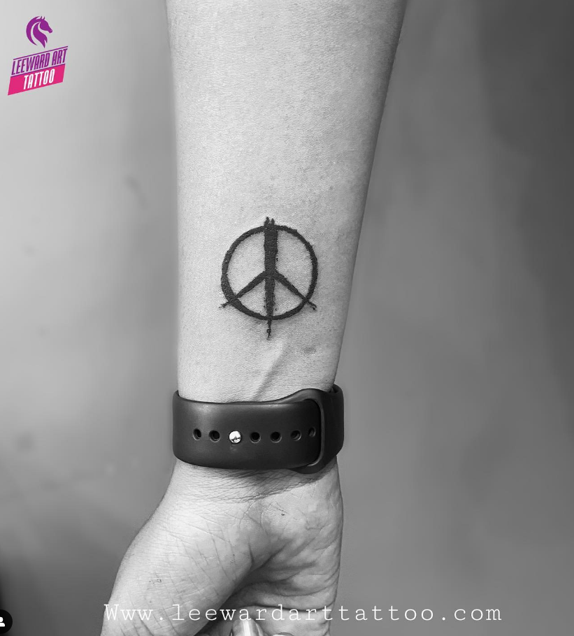 Fantastic Peace Symbol Tattoo