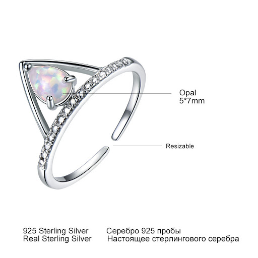 Title 1, Witte edelsteen verstelbare ring. Perfecte pasv...