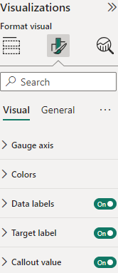 How to format Power BI KPI visualization