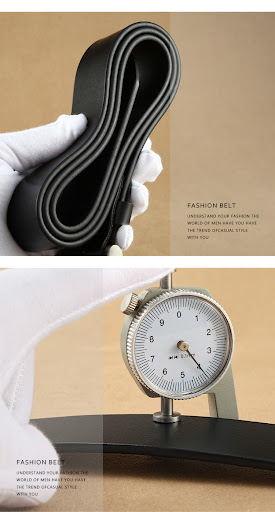 Title 7, Pure Leather Pin Buckle Belt for Middle Aged Me...