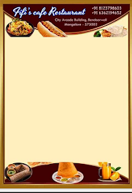 Fifi's Cafe Restaurant menu 1