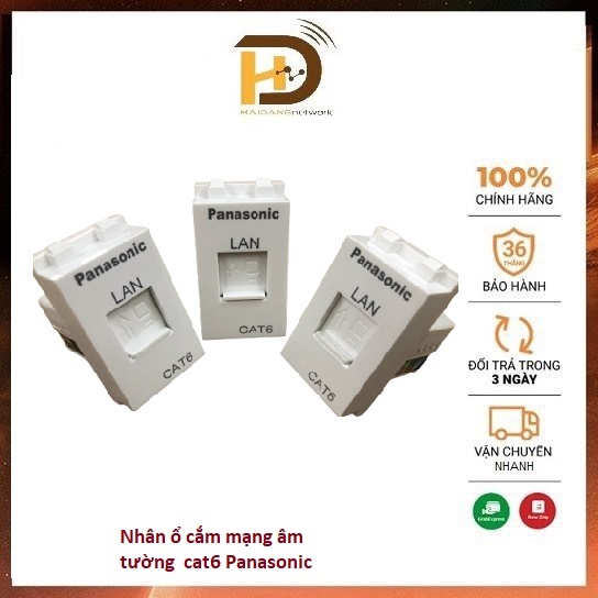 Nhân Ổ Cắm Mạng Cat6 Panasonic Chuẩn Wide Module Jack Rj45 Hạt Mạng Âm Tường