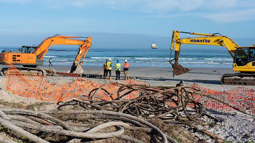 The Google Equiano undersea cable system arrived in Melkbosstrand, Cape Town, on 8 August.