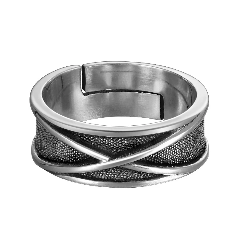 Anel Marcasita Espaço-Tempo Personalidade Moda Masculino. Expresse seu estilo com este anel único. Design elegante e atemporal, perfeito para o homem moderno.