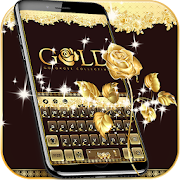 Gold Keyboard theme Gold Rose  Icon