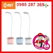 Đèn Bàn Sạc Led Comet Ct177 5W Có Ngăn Chứa Dụng Cụ, Đặt Điện Thoại Phương Ngang