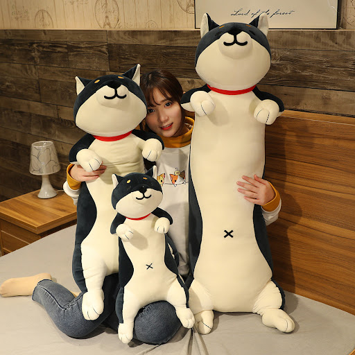 Title 5, Lying Cat Lying Dog Two-dimensional Pillow doll...