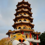 dragon and tiger pagodas at lotus pond in Kaohsiung, Taiwan in Kaohsiung, Taiwan 