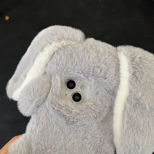 Title 2, Plush Cute Long Eared Rabbit Phone Case Soft pr...