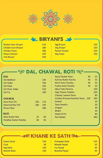 Ya Basa The Dhaba menu 