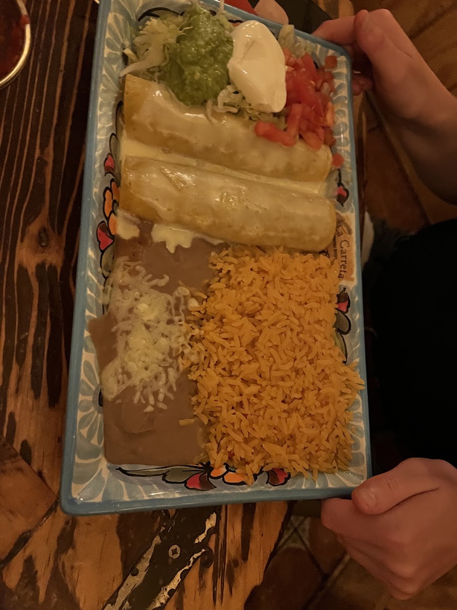 Chimichangas corn tortillas